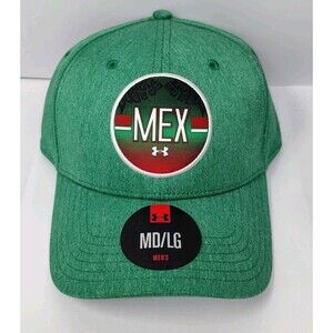 Under Armour UA Mexico Green Cap Hat Fitted M/L NWT NEW Soccer Baseball